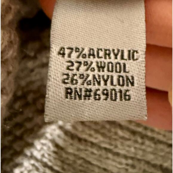 Ruff Hewn Fair Isle Crew Wool Blend Sweater Grey Size M - Picture 3 of 6